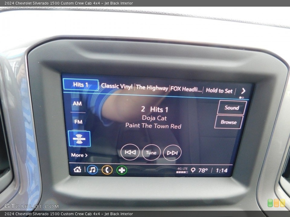 Jet Black Interior Controls for the 2024 Chevrolet Silverado 1500 Custom Crew Cab 4x4 #146432195