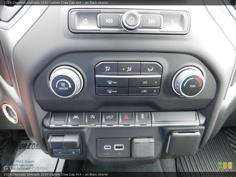 Jet Black Interior Controls for the 2024 Chevrolet Silverado 1500 Custom Crew Cab 4x4 #146432219