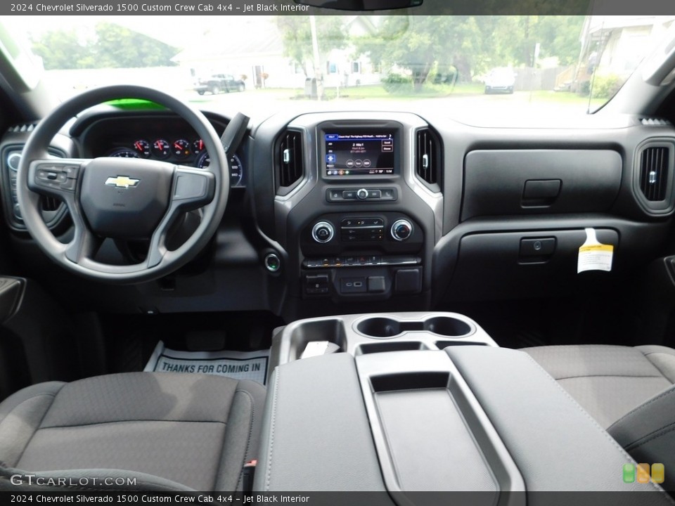 Jet Black Interior Dashboard for the 2024 Chevrolet Silverado 1500 Custom Crew Cab 4x4 #146432324