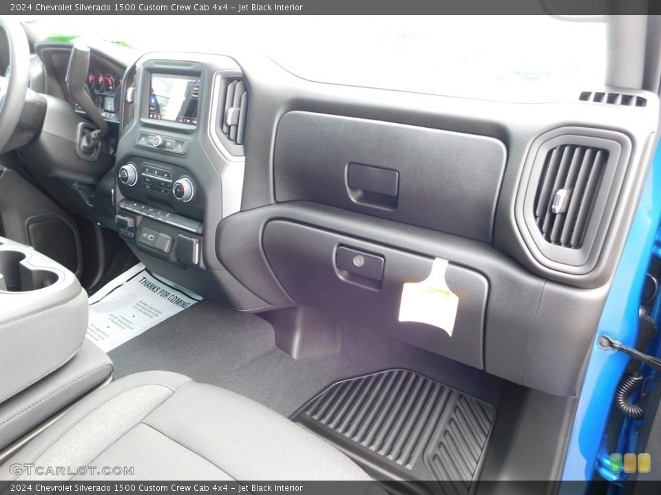 Jet Black Interior Dashboard for the 2024 Chevrolet Silverado 1500 Custom Crew Cab 4x4 #146432474