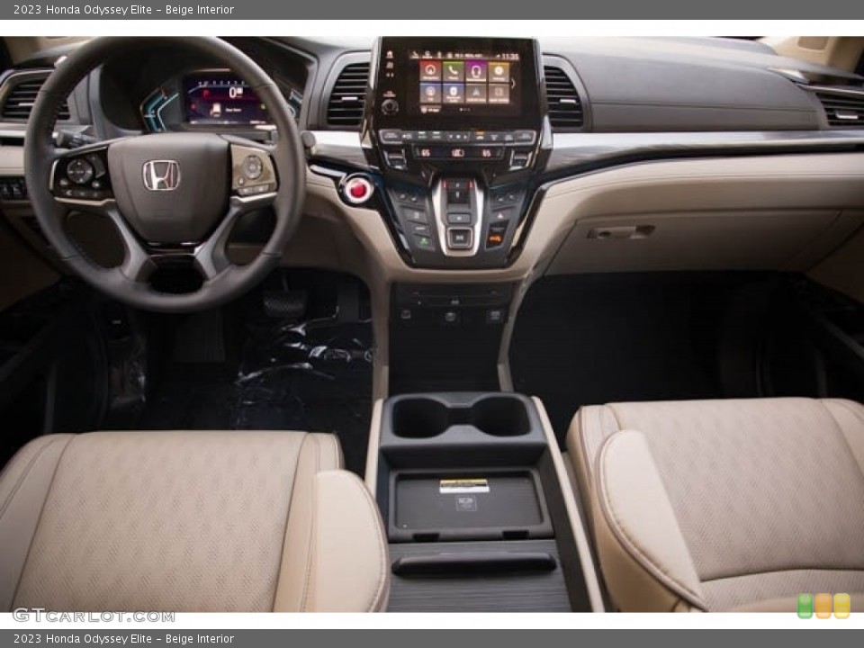 Beige Interior Dashboard for the 2023 Honda Odyssey Elite #146433293