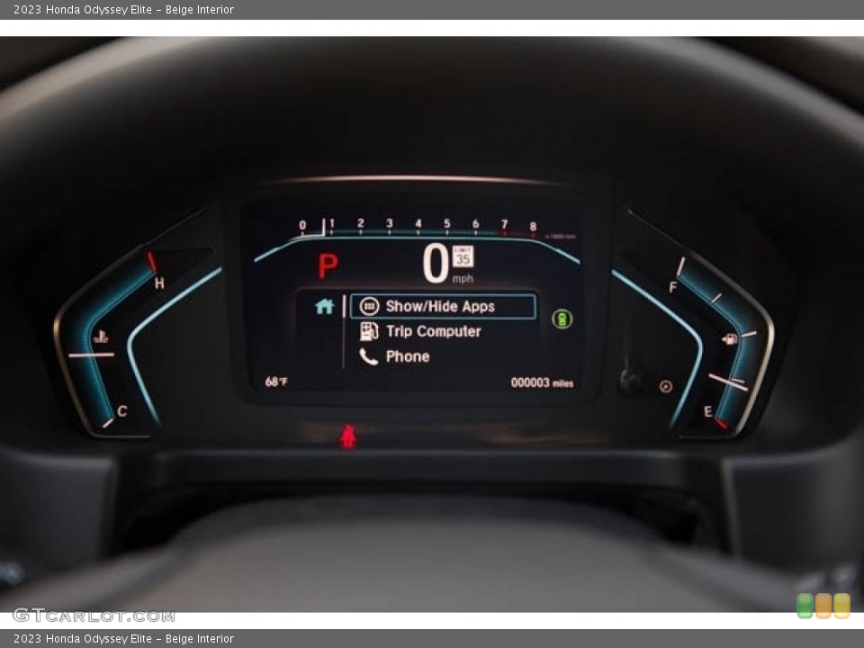 Beige Interior Gauges for the 2023 Honda Odyssey Elite #146433302