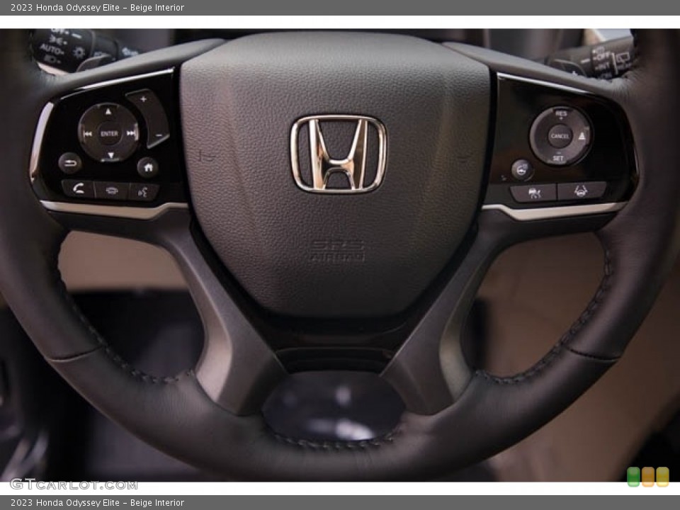 Beige Interior Steering Wheel for the 2023 Honda Odyssey Elite #146433311