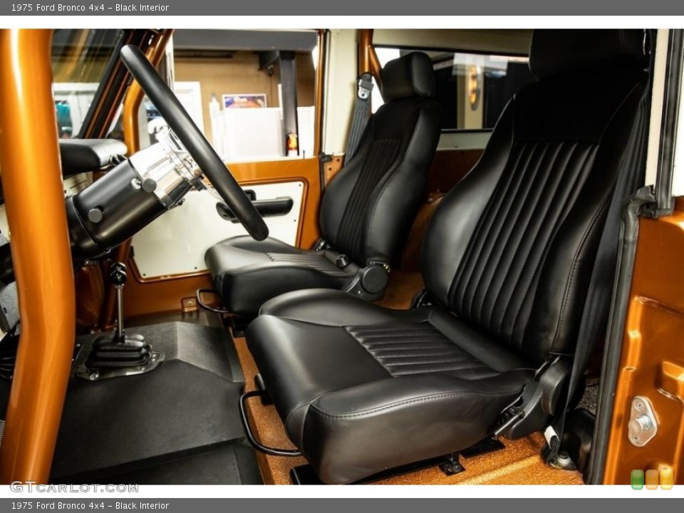 Black Interior Front Seat for the 1975 Ford Bronco 4x4 #146434821
