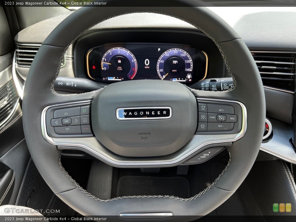 Global Black Interior Steering Wheel for the 2023 Jeep Wagoneer Carbide 4x4 #146435828