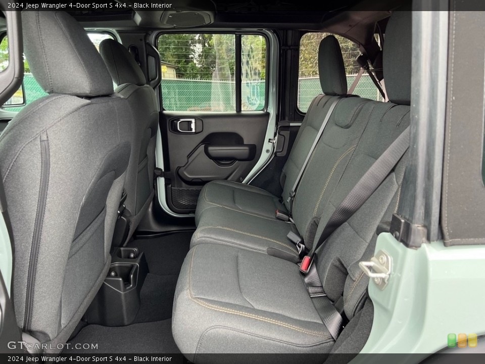 Black Interior Rear Seat for the 2024 Jeep Wrangler 4-Door Sport S 4x4 #146436185