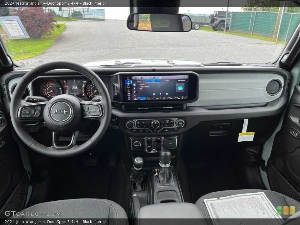 Black Interior Dashboard for the 2024 Jeep Wrangler 4-Door Sport S 4x4 #146436220
