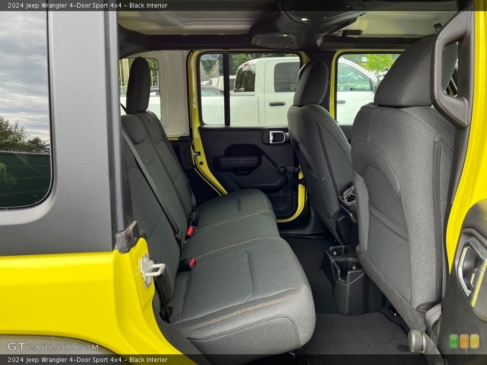 Black Interior Rear Seat for the 2024 Jeep Wrangler 4-Door Sport 4x4 #146436445