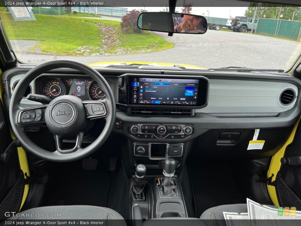 Black Interior Dashboard for the 2024 Jeep Wrangler 4-Door Sport 4x4 #146436463