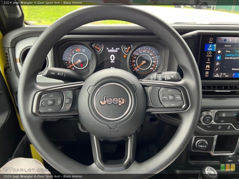 Black Interior Steering Wheel for the 2024 Jeep Wrangler 4-Door Sport 4x4 #146436472