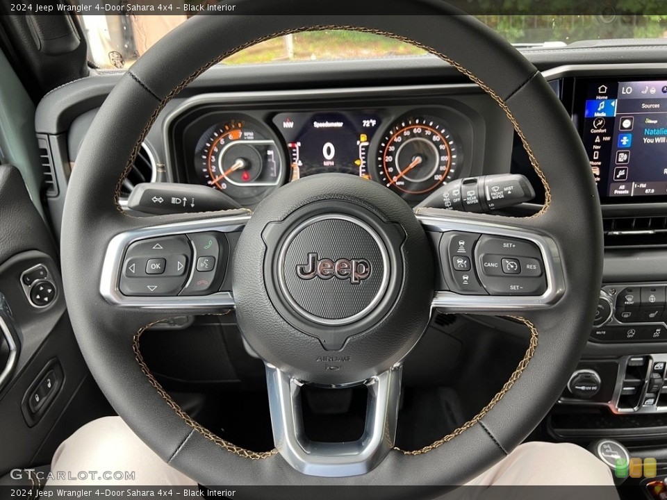Black Interior Steering Wheel for the 2024 Jeep Wrangler 4-Door Sahara 4x4 #146436672