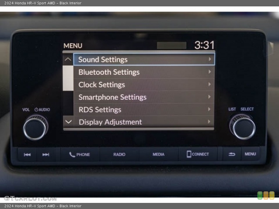 Black Interior Controls for the 2024 Honda HR-V Sport AWD #146437550