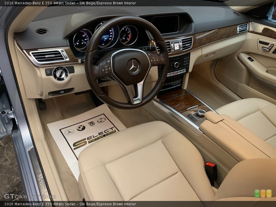 Silk Beige/Espresso Brown Interior Photo for the 2016 Mercedes-Benz E 350 4Matic Sedan #146437801