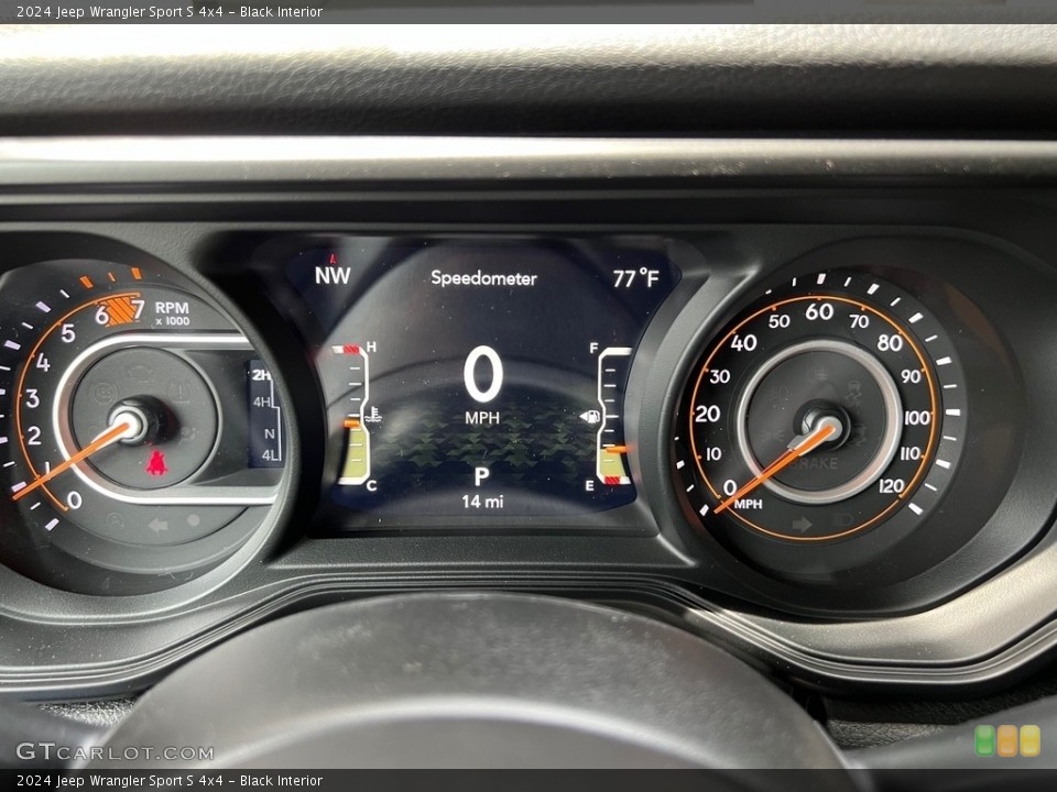 Black Interior Gauges for the 2024 Jeep Wrangler Sport S 4x4 #146438062