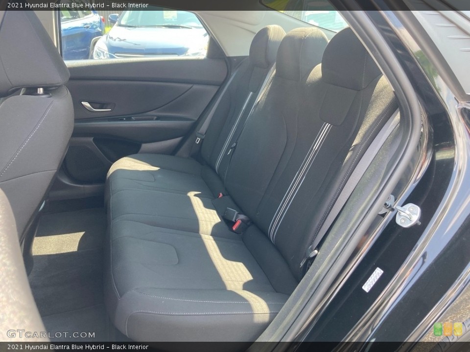 Black Interior Rear Seat for the 2021 Hyundai Elantra Blue Hybrid #146438224