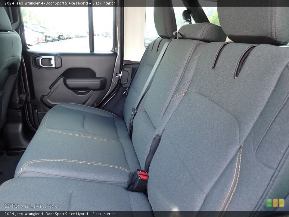 Black Interior Rear Seat for the 2024 Jeep Wrangler 4-Door Sport S 4xe Hybrid #146440061