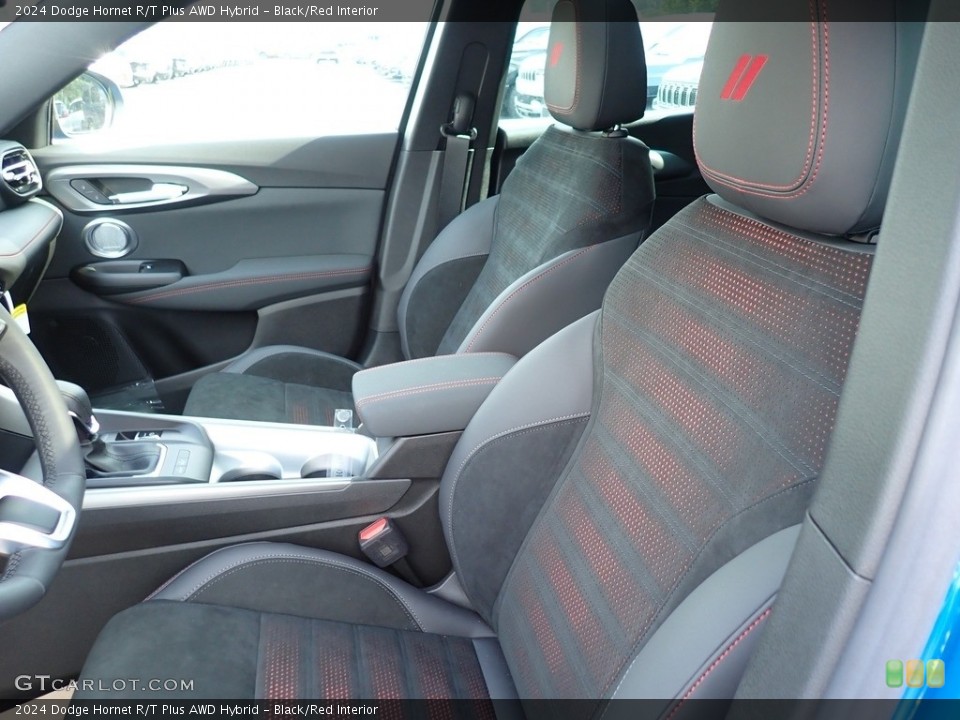Black/Red Interior Front Seat for the 2024 Dodge Hornet R/T Plus AWD Hybrid #146441921