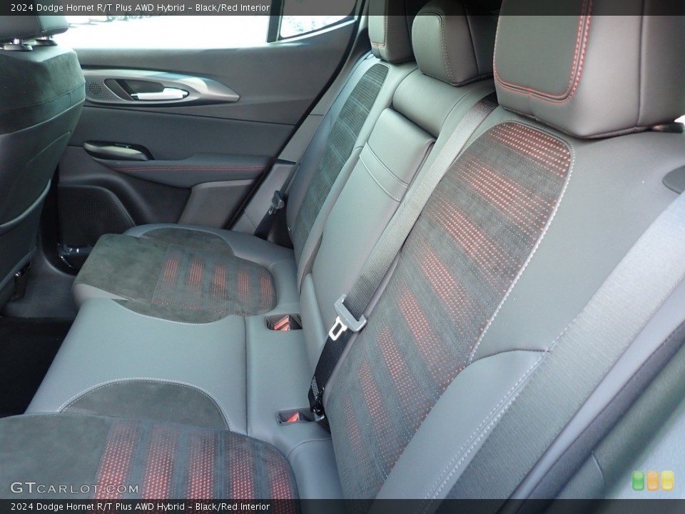 Black/Red Interior Rear Seat for the 2024 Dodge Hornet R/T Plus AWD Hybrid #146441930