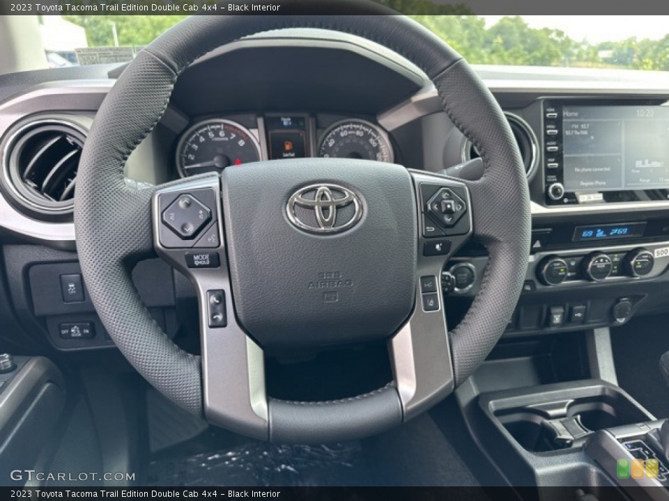 Black Interior Steering Wheel for the 2023 Toyota Tacoma Trail Edition Double Cab 4x4 #146442958