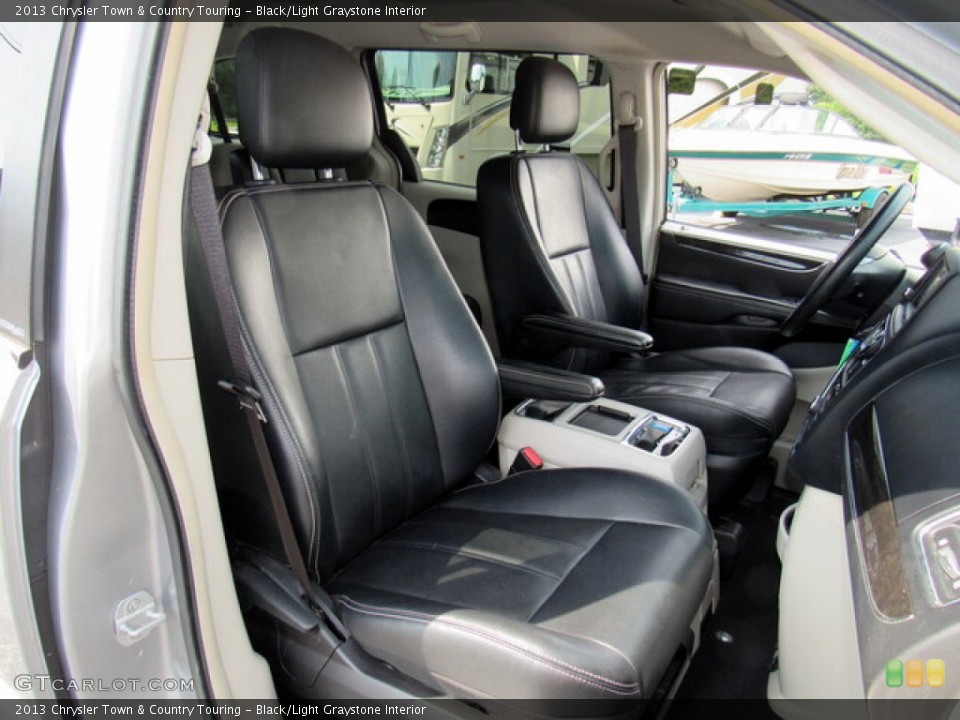 Black/Light Graystone Interior Front Seat for the 2013 Chrysler Town & Country Touring #146443166