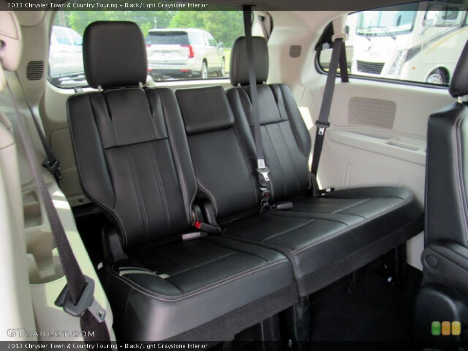 Black/Light Graystone Interior Rear Seat for the 2013 Chrysler Town & Country Touring #146443190