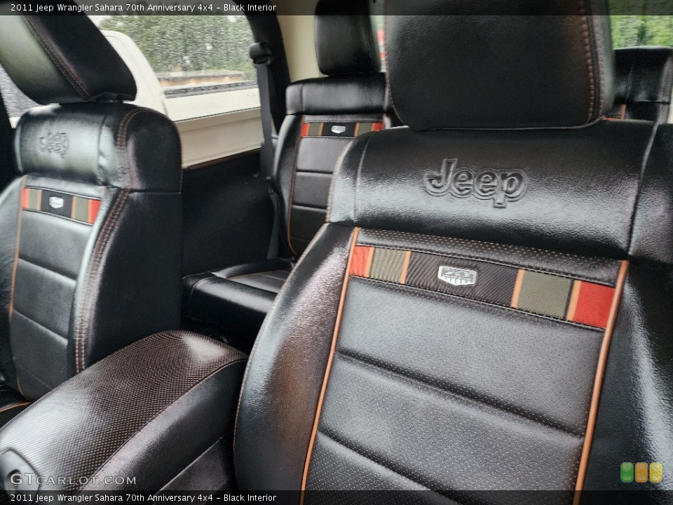 Black Interior Front Seat for the 2011 Jeep Wrangler Sahara 70th Anniversary 4x4 #146443958