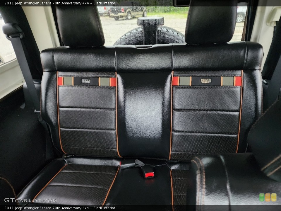 Black Interior Rear Seat for the 2011 Jeep Wrangler Sahara 70th Anniversary 4x4 #146443985