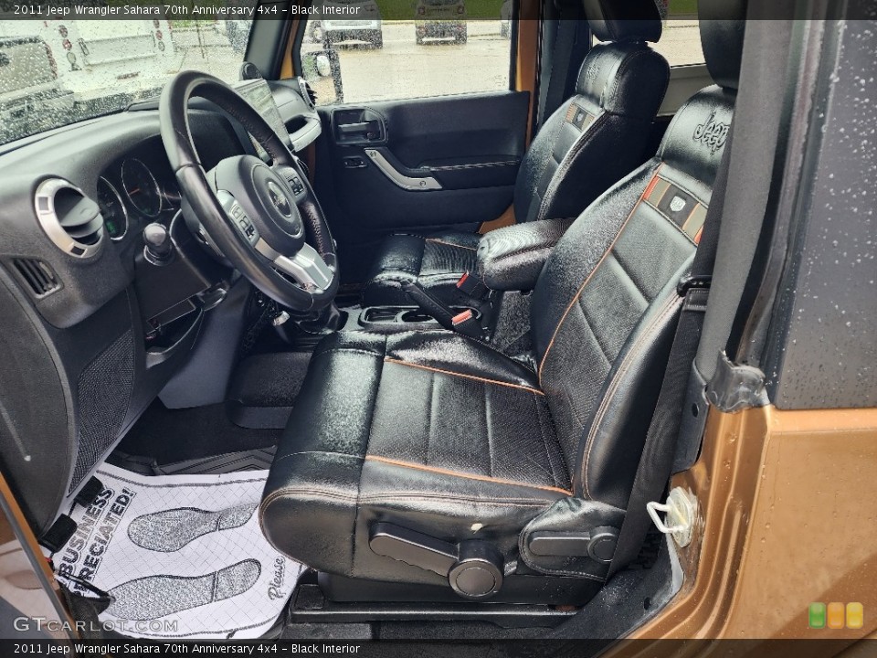 Black Interior Front Seat for the 2011 Jeep Wrangler Sahara 70th Anniversary 4x4 #146444288