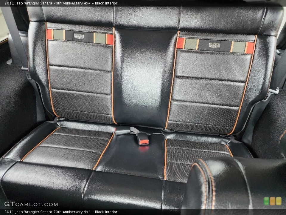 Black Interior Rear Seat for the 2011 Jeep Wrangler Sahara 70th Anniversary 4x4 #146444423