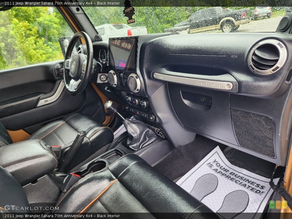 Black Interior Dashboard for the 2011 Jeep Wrangler Sahara 70th Anniversary 4x4 #146444544