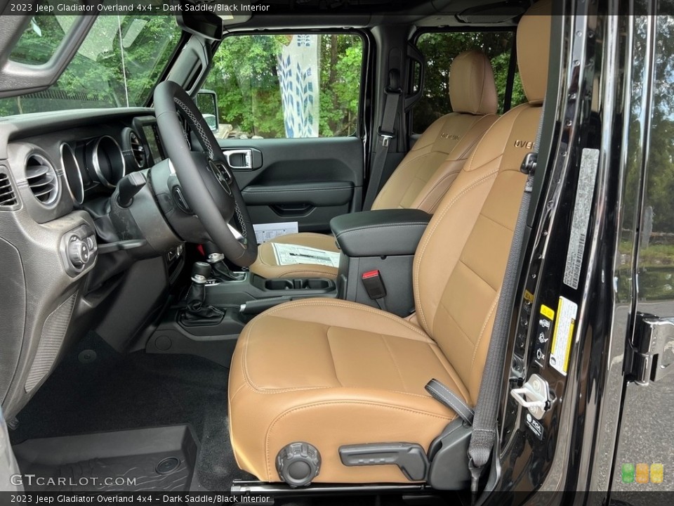 Dark Saddle/Black Interior Front Seat for the 2023 Jeep Gladiator Overland 4x4 #146444774
