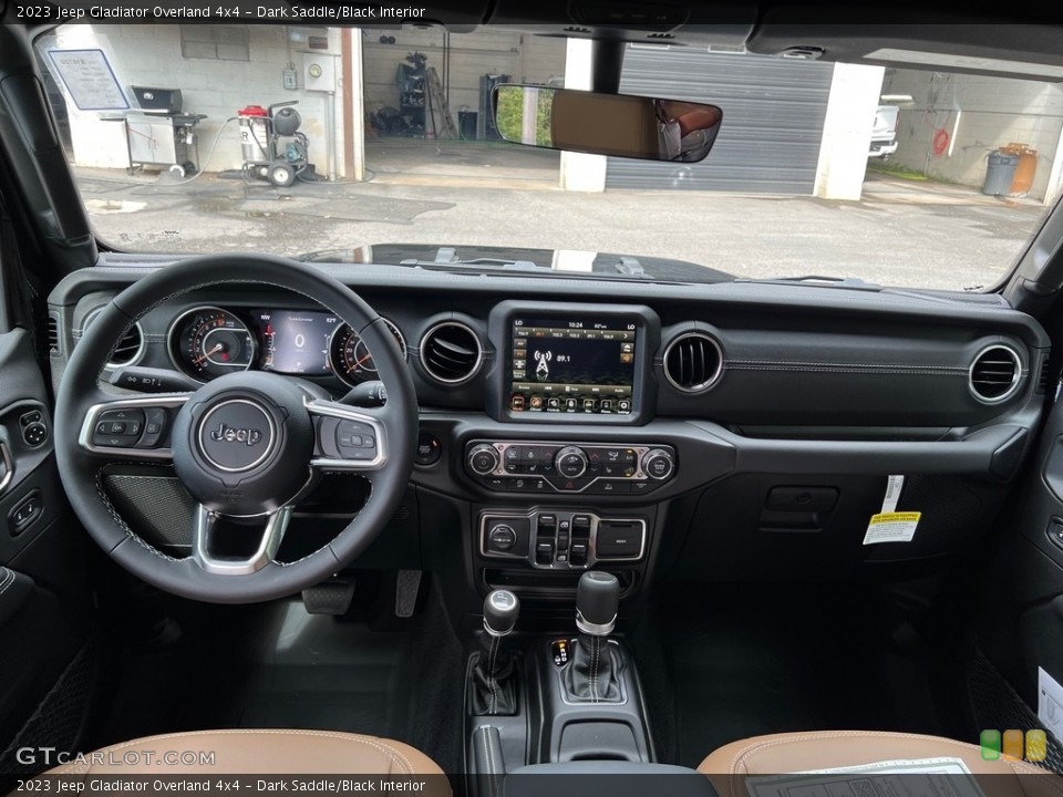 Dark Saddle/Black Interior Dashboard for the 2023 Jeep Gladiator Overland 4x4 #146444939