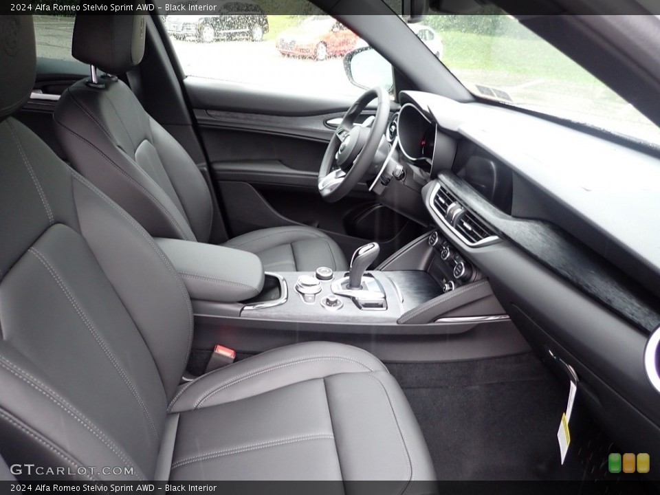 Black Interior Front Seat for the 2024 Alfa Romeo Stelvio Sprint AWD #146445554