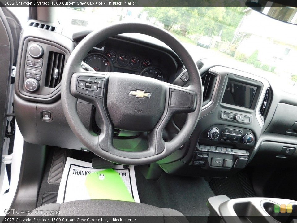 Jet Black Interior Dashboard for the 2023 Chevrolet Silverado 1500 Custom Crew Cab 4x4 #146446313