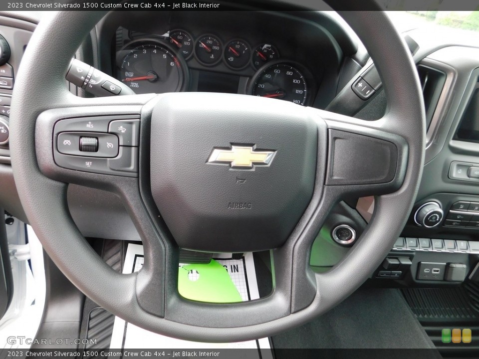 Jet Black Interior Steering Wheel for the 2023 Chevrolet Silverado 1500 Custom Crew Cab 4x4 #146446343