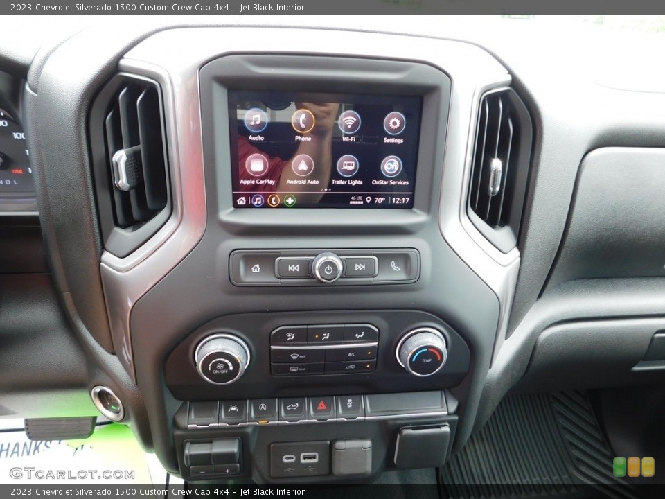 Jet Black Interior Controls for the 2023 Chevrolet Silverado 1500 Custom Crew Cab 4x4 #146446436
