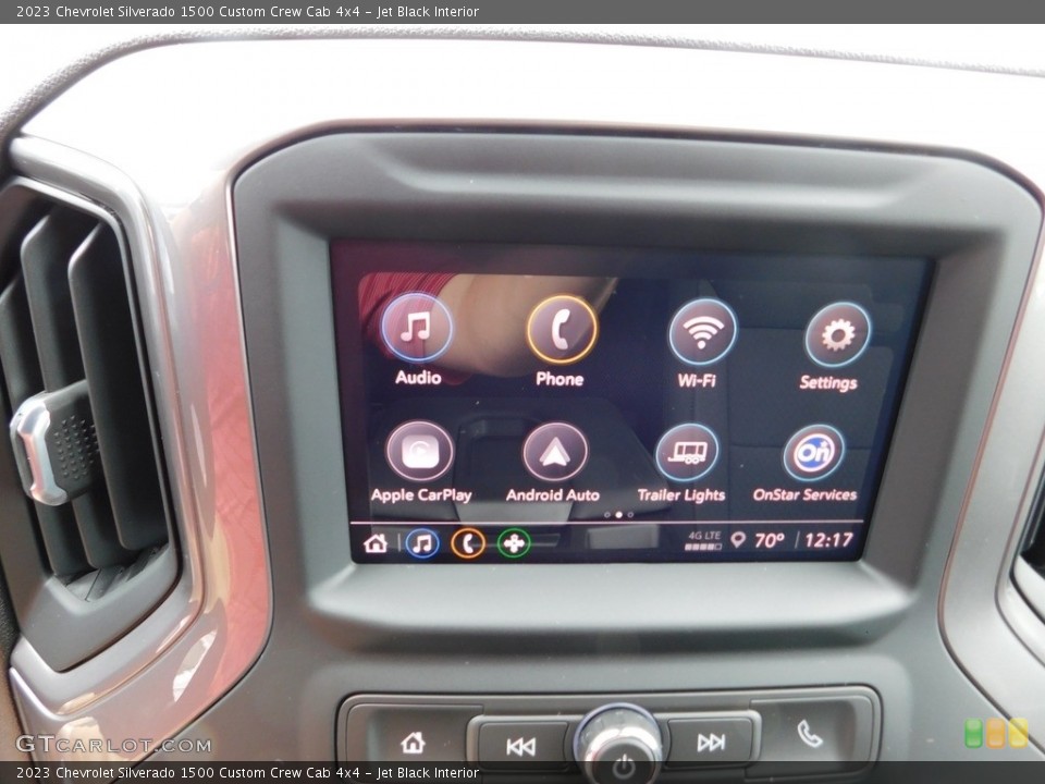 Jet Black Interior Controls for the 2023 Chevrolet Silverado 1500 Custom Crew Cab 4x4 #146446454