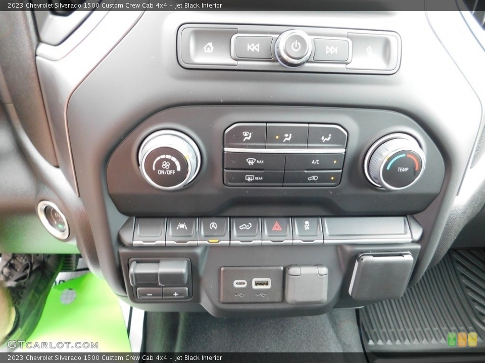 Jet Black Interior Controls for the 2023 Chevrolet Silverado 1500 Custom Crew Cab 4x4 #146446496