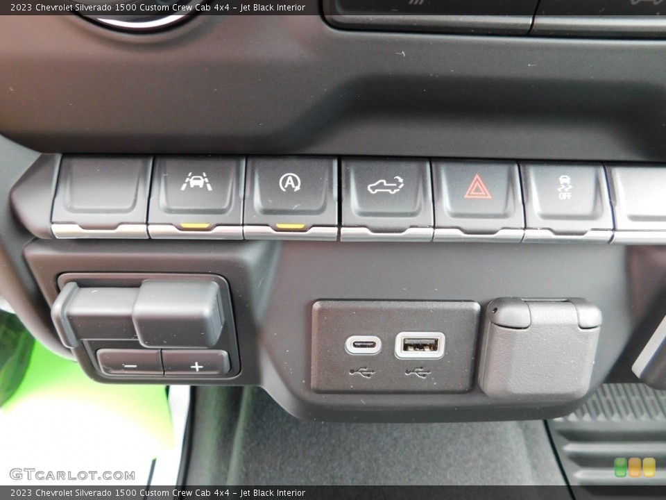 Jet Black Interior Controls for the 2023 Chevrolet Silverado 1500 Custom Crew Cab 4x4 #146446520