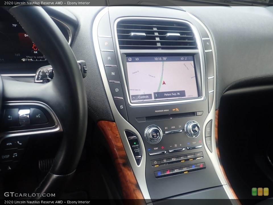 Ebony Interior Controls for the 2020 Lincoln Nautilus Reserve AWD #146448113