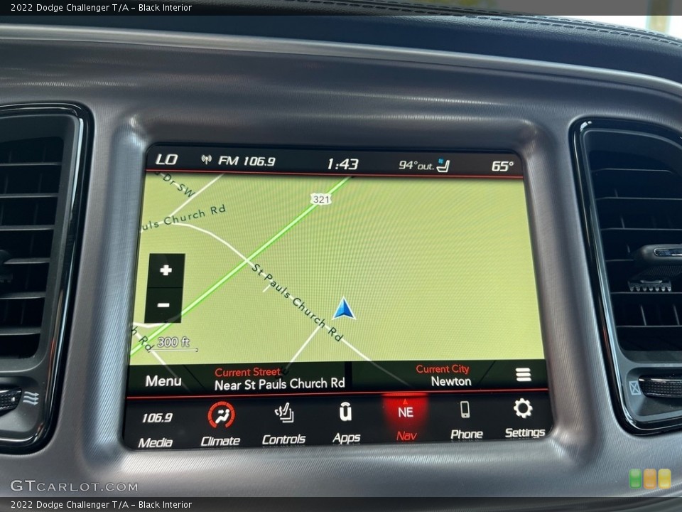 Black Interior Navigation for the 2022 Dodge Challenger T/A #146448506