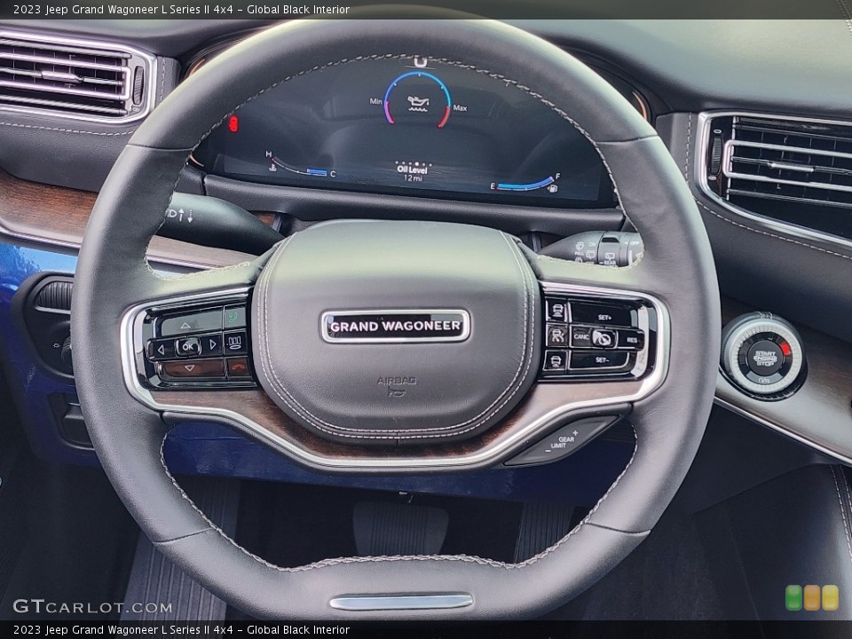 Global Black Interior Steering Wheel for the 2023 Jeep Grand Wagoneer L Series II 4x4 #146449495