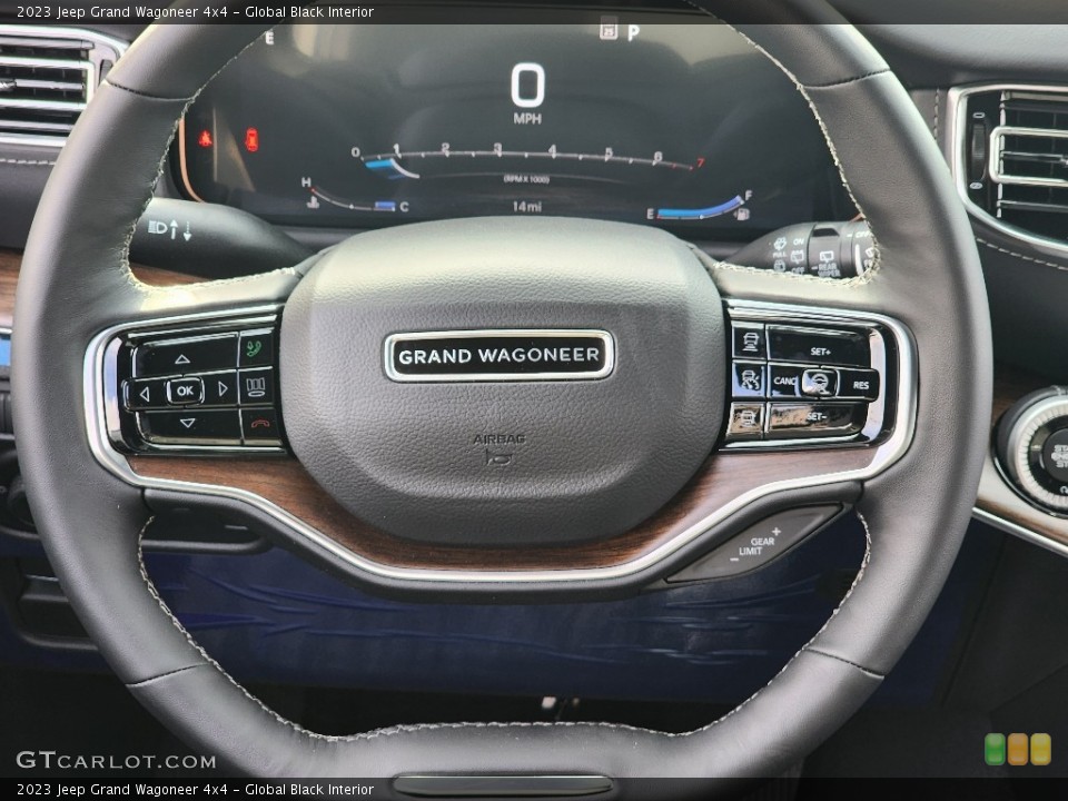 Global Black Interior Steering Wheel for the 2023 Jeep Grand Wagoneer 4x4 #146449806