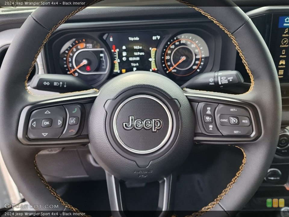 Black Interior Steering Wheel for the 2024 Jeep Wrangler Sport 4x4 #146450417