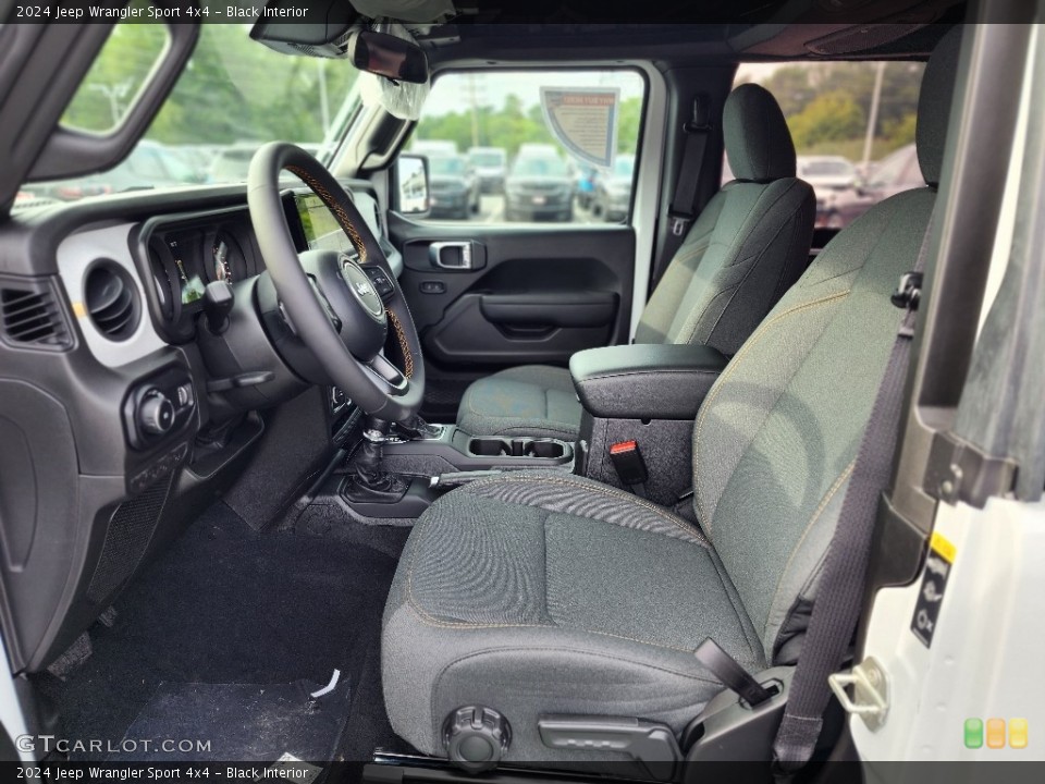 Black Interior Front Seat for the 2024 Jeep Wrangler Sport 4x4 #146450440