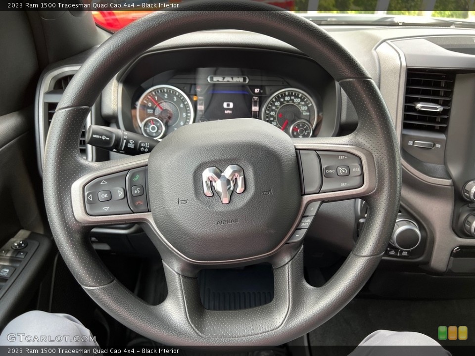Black Interior Steering Wheel for the 2023 Ram 1500 Tradesman Quad Cab 4x4 #146450456