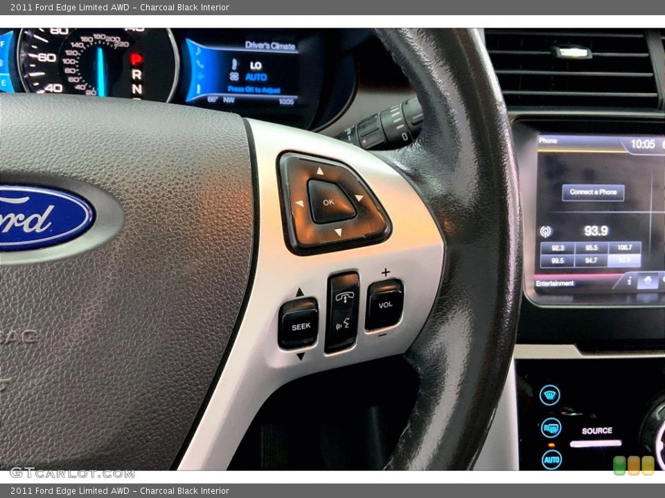 Charcoal Black Interior Steering Wheel for the 2011 Ford Edge Limited AWD #146451473