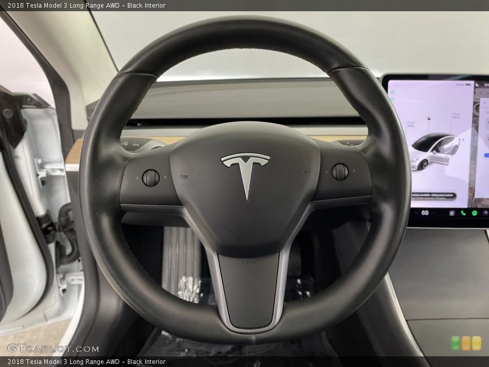 Black Interior Steering Wheel for the 2018 Tesla Model 3 Long Range AWD #146451475