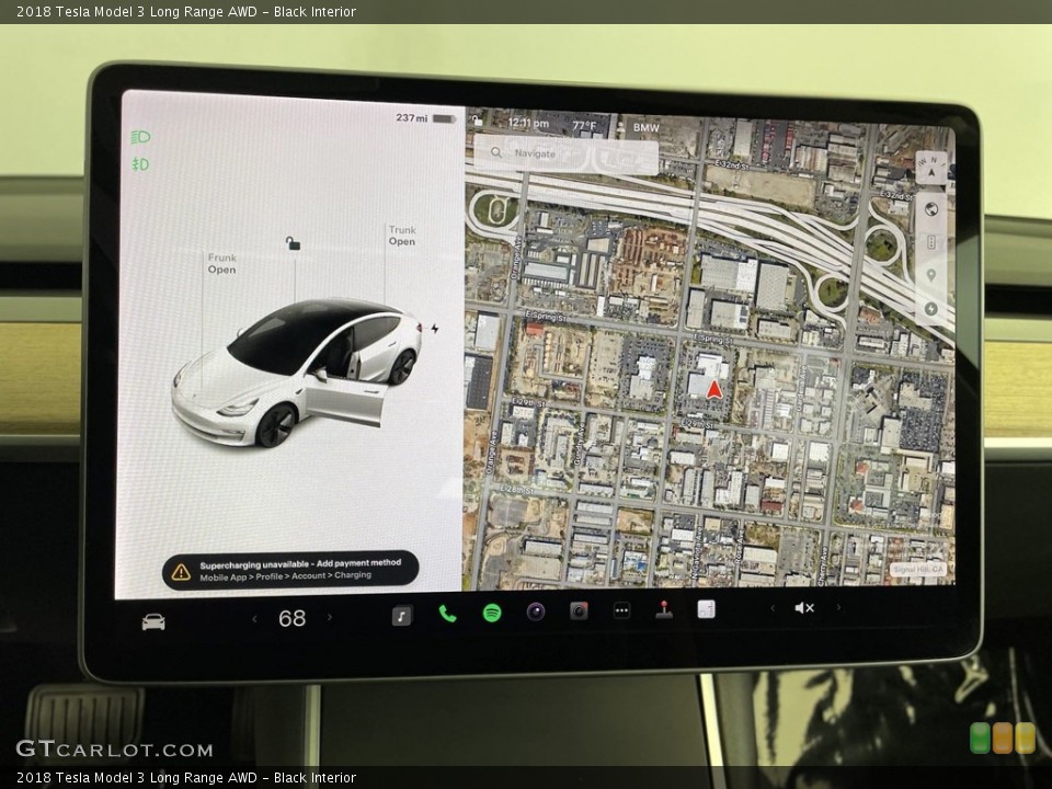 Black Interior Navigation for the 2018 Tesla Model 3 Long Range AWD #146451538