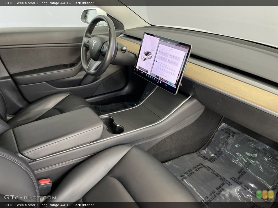 Black 2018 Tesla Model 3 Interiors